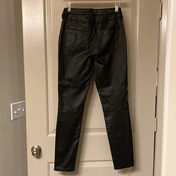 Sanctuary high waisted coated, black skinny jeans, size 26 - Picture 4 of 7